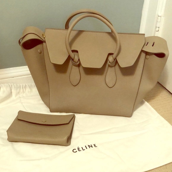 Celine Handbags - Celine Tie Knot Tote In Beige Pebble Leather